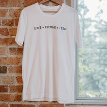 Load image into Gallery viewer, Love + Clothe + Feed Mission Tee