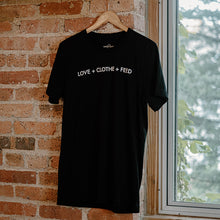 Load image into Gallery viewer, Love + Clothe + Feed Mission Tee