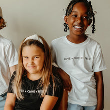 Load image into Gallery viewer, Kids Love + Clothe + Feed Mission Tee